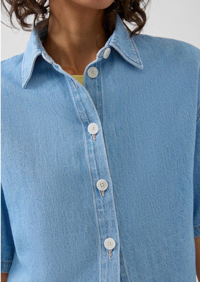 S.Oliver RED LABEL relaxed fit jeansblouse van puur katoen - Foto 2