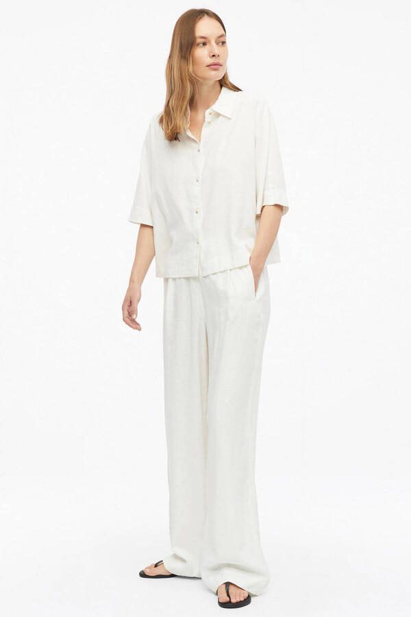 S.Oliver blouse met linnen wit - Foto 3