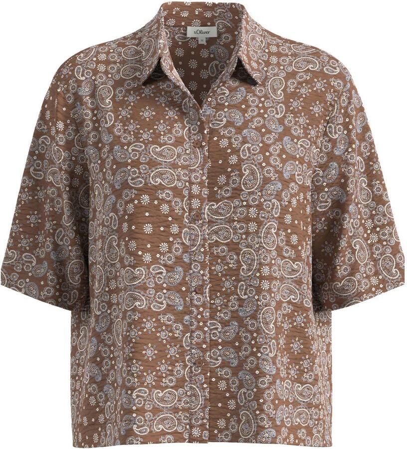 S.Oliver blouse met paisley bruin