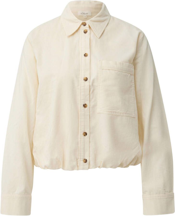 S.Oliver blouse met plooien ecru
