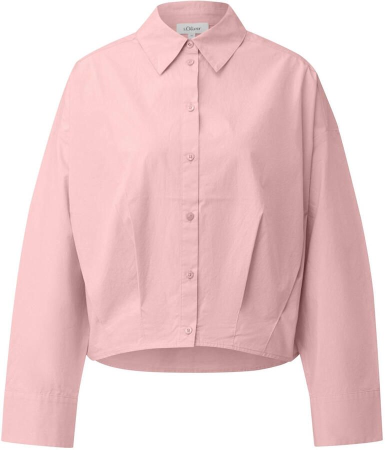 S.Oliver blouse met plooien roze