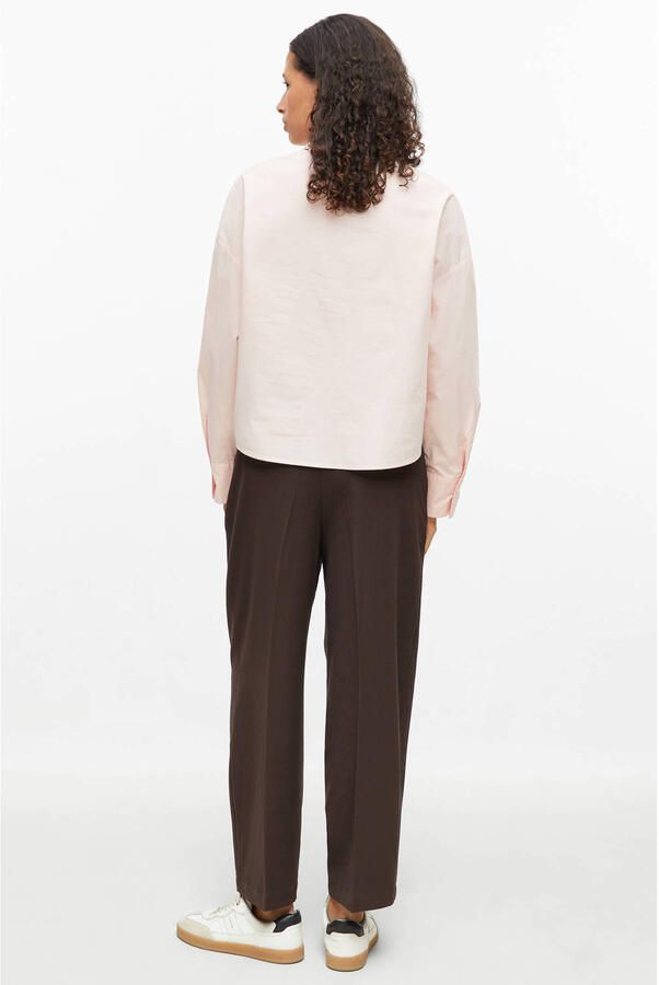 S.Oliver blouse met plooien roze - Foto 2