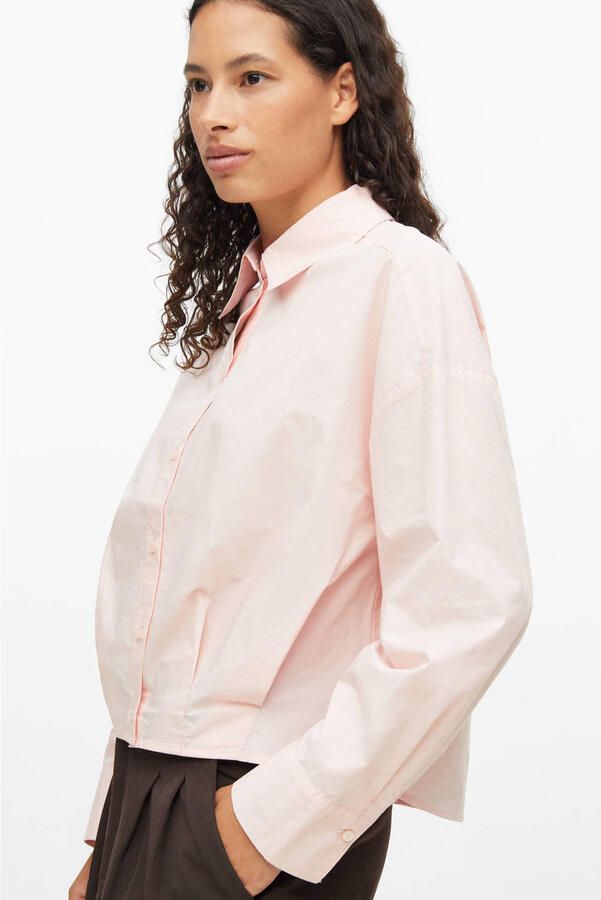 S.Oliver blouse met plooien roze - Foto 3
