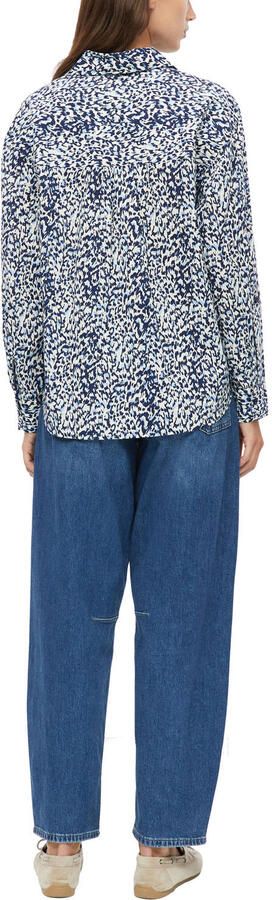 S.Oliver blouse met print donkerblauw - Foto 3