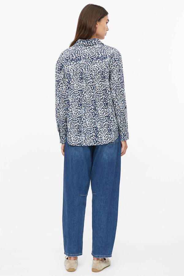 S.Oliver blouse met print donkerblauw - Foto 2