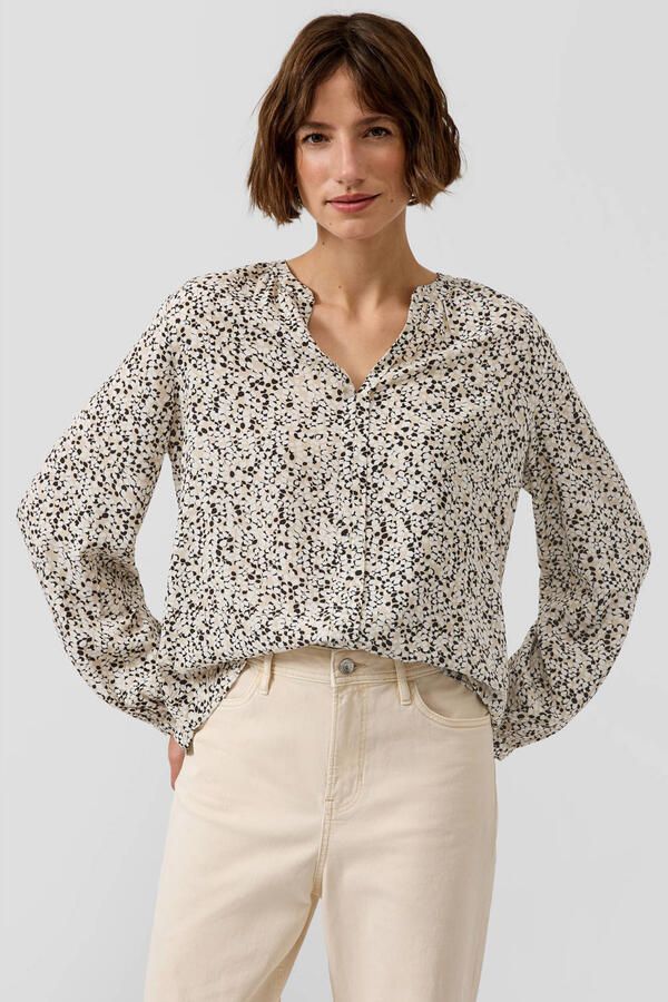 S.Oliver RED LABEL Regular fit blouse met lange mouwen van pure viscose