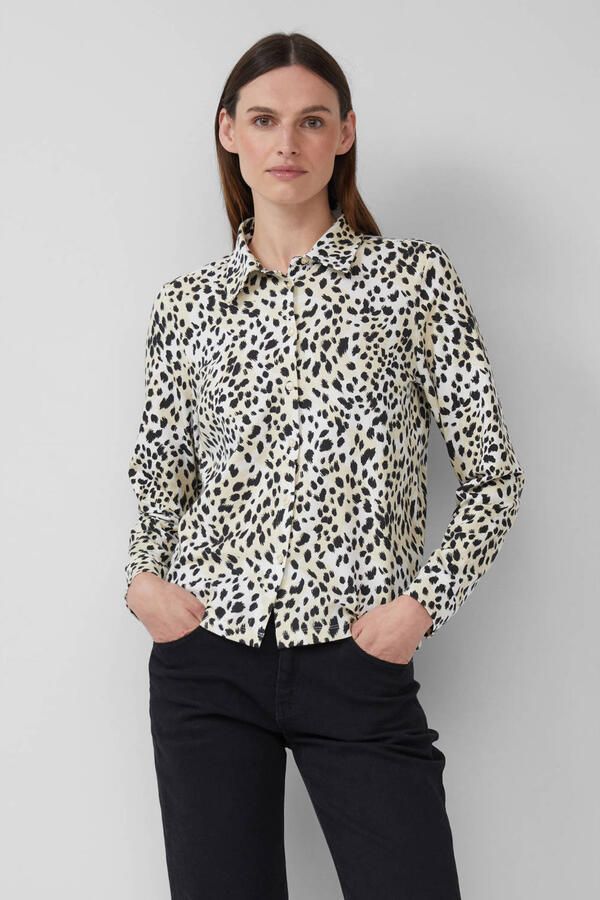 S.Oliver RED LABEL Regular fit overhemdblouse van katoenmix