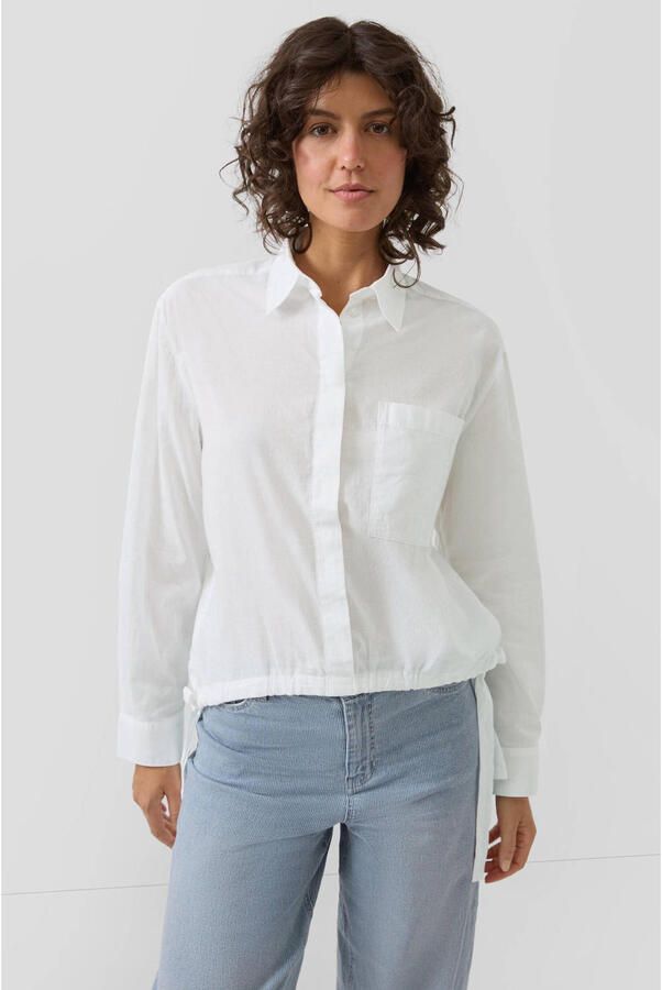 S.Oliver RED LABEL Boxy fit blouse met lange mouwen van puur katoen