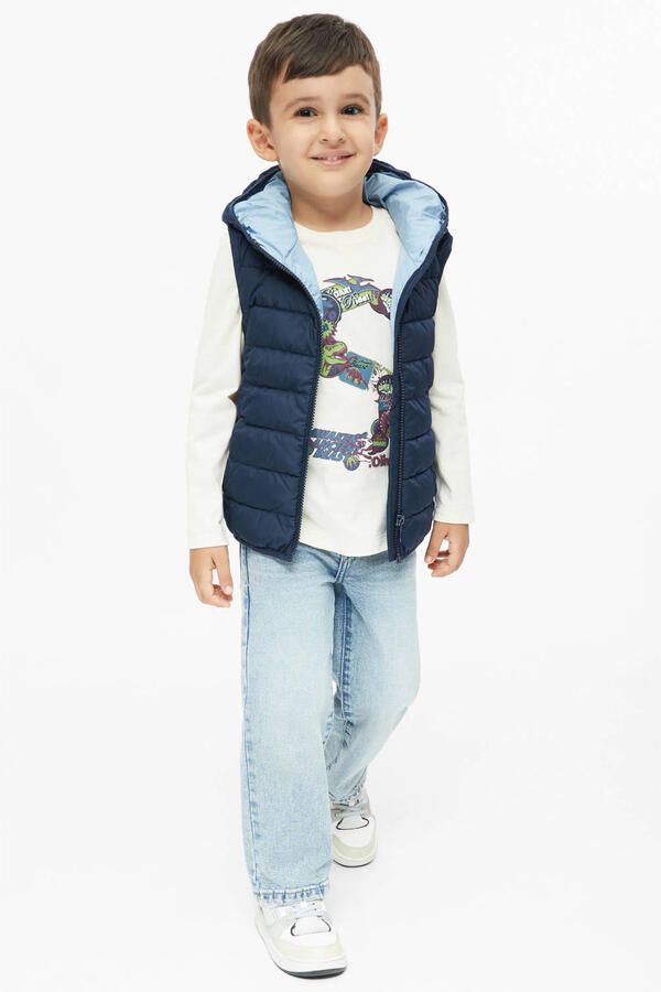 S.Oliver bodywarmer donkerblauw Meisjes Polyester Capuchon Effen - Foto 2