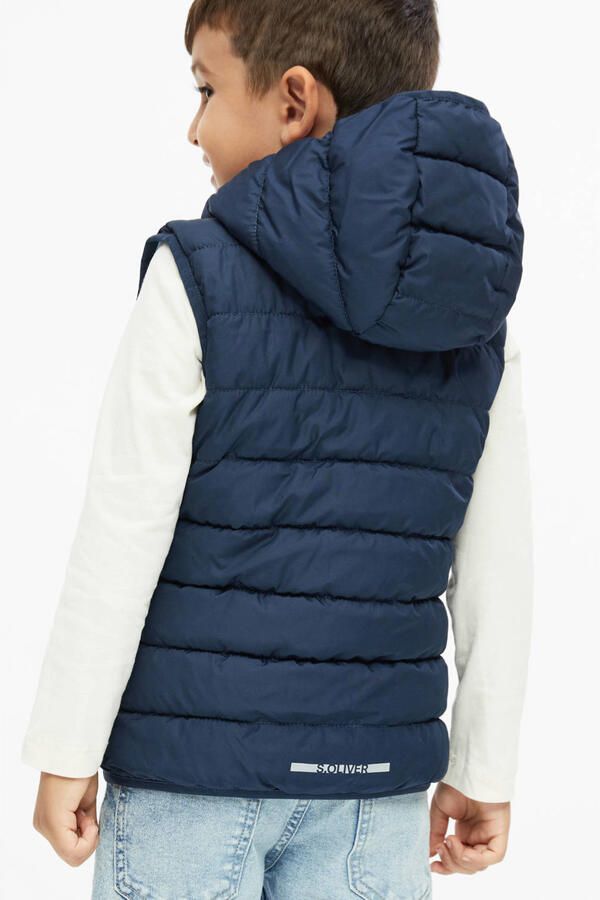 S.Oliver bodywarmer donkerblauw Meisjes Polyester Capuchon Effen - Foto 3
