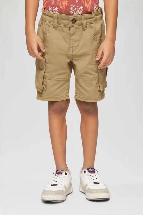 S.Oliver RED LABEL Slim fit top korte cargobroek van katoenmix