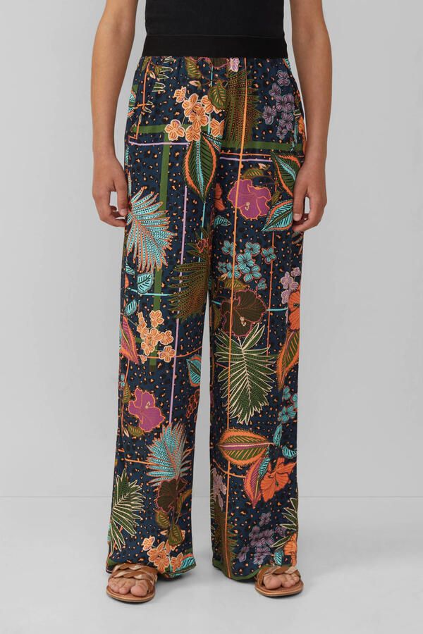 S.Oliver RED LABEL Loose fit wijde broek van pure viscose