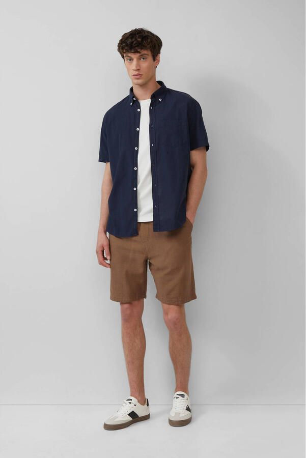 S.Oliver Overhemd met korte mouwen met wasbeurt en geweven tape