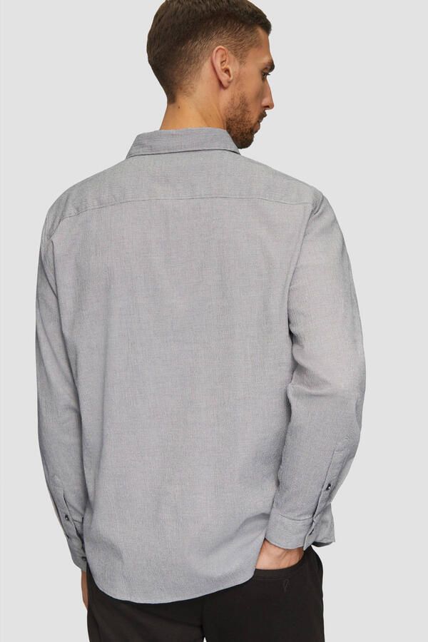 S.Oliver Overhemd met lange mouwen van seersucker - Foto 3