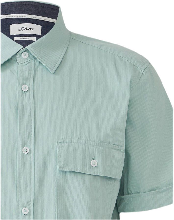 S.Oliver Overhemd met korte mouwen met borstzakken - Foto 3