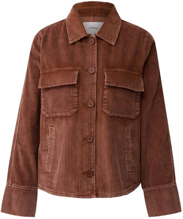 S.Oliver corduroy blouse bruin