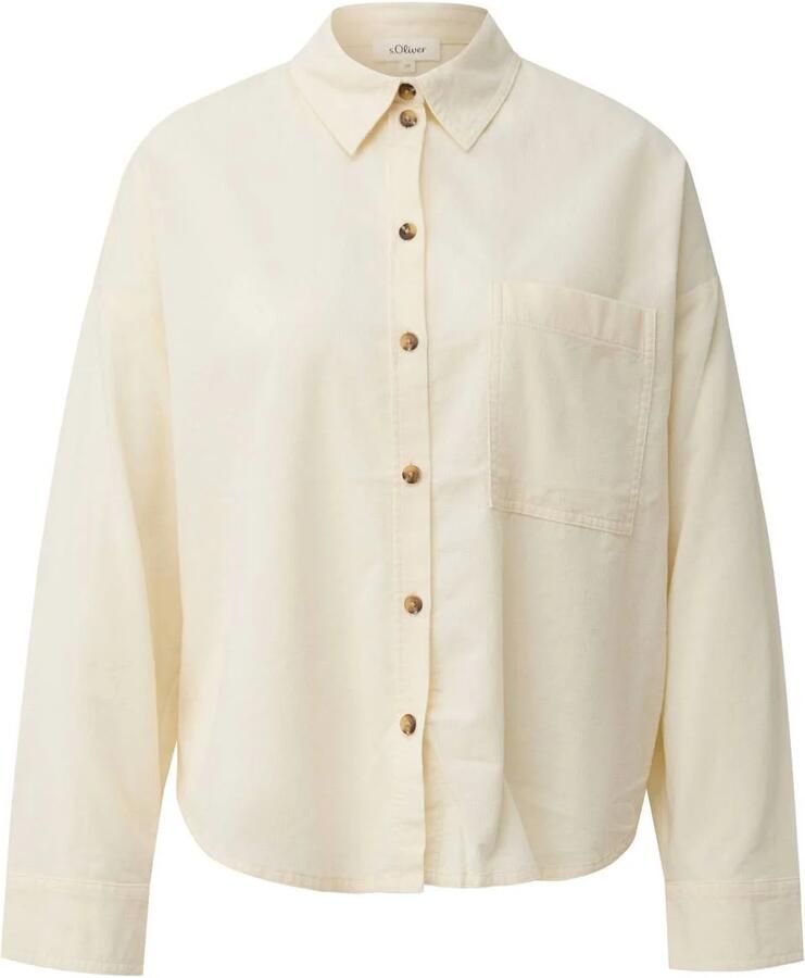 S.Oliver corduroy blouse ecru