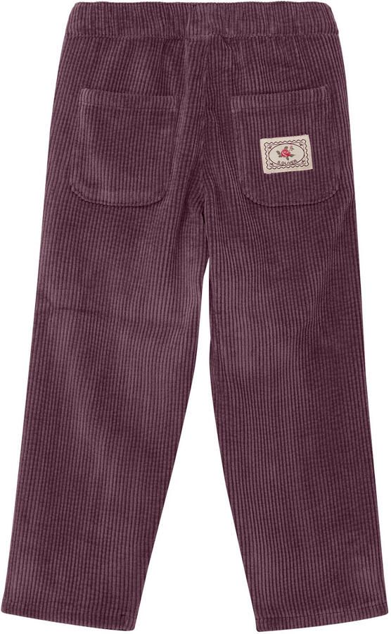 S.Oliver corduroy casual broek bordeauxrood
