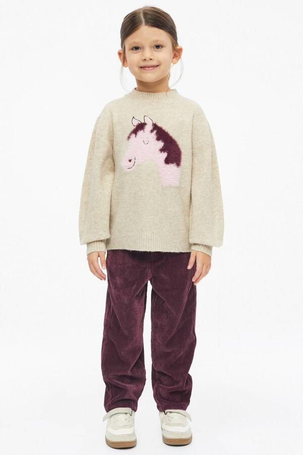 S.Oliver corduroy casual broek bordeauxrood Meisjes Polyester Effen - Foto 2