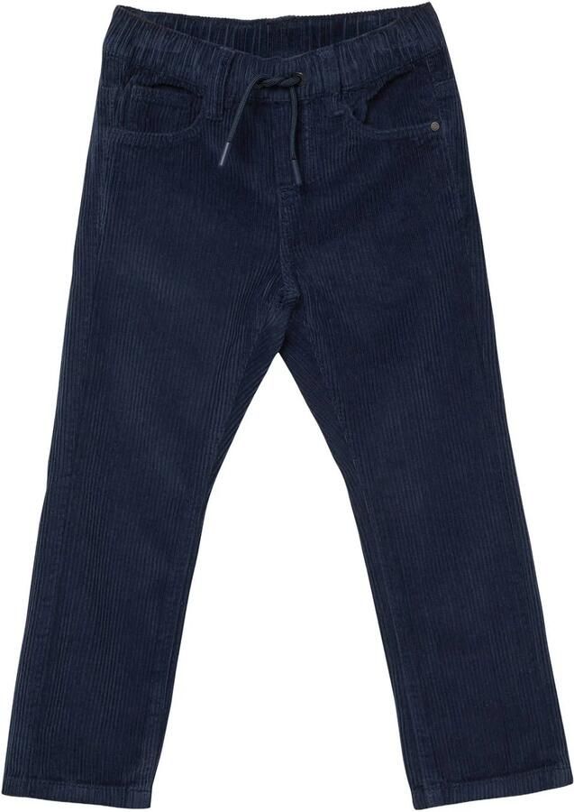 S.Oliver corduroy casual broek donkerblauw