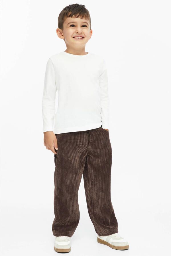 S.Oliver corduroy casual broek donkerbruin - Foto 2