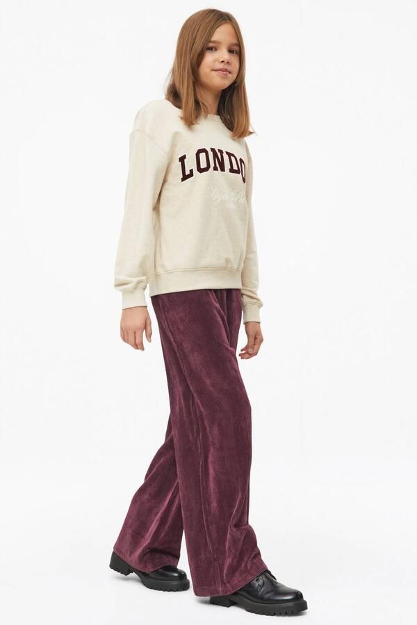 S.Oliver corduroy casual broek paars Meisjes Polyester Effen - Foto 2