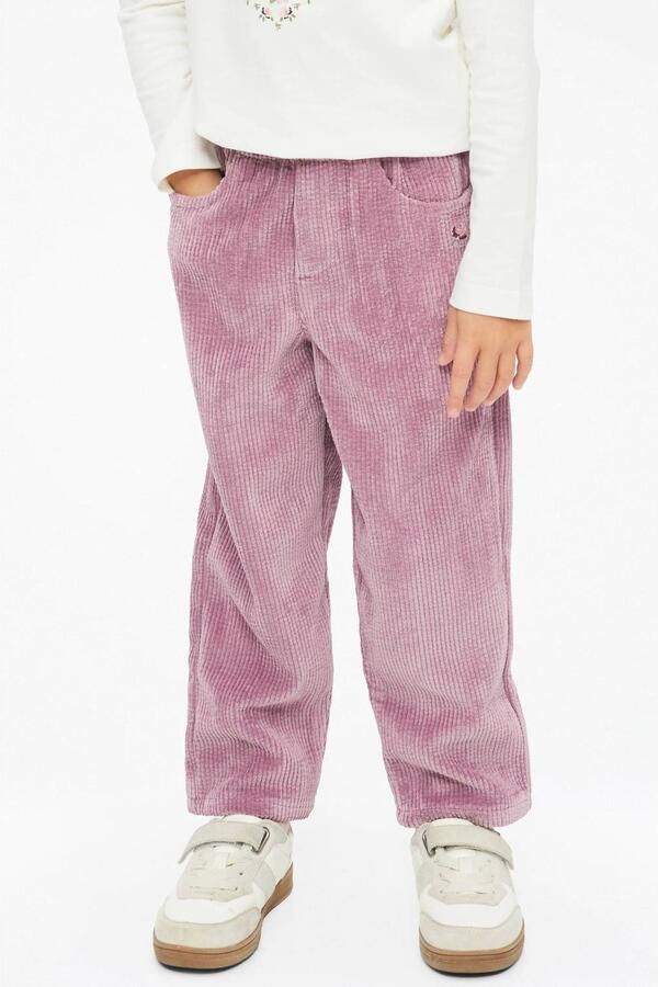 S.Oliver corduroy casual broek roze Meisjes Polyester Effen