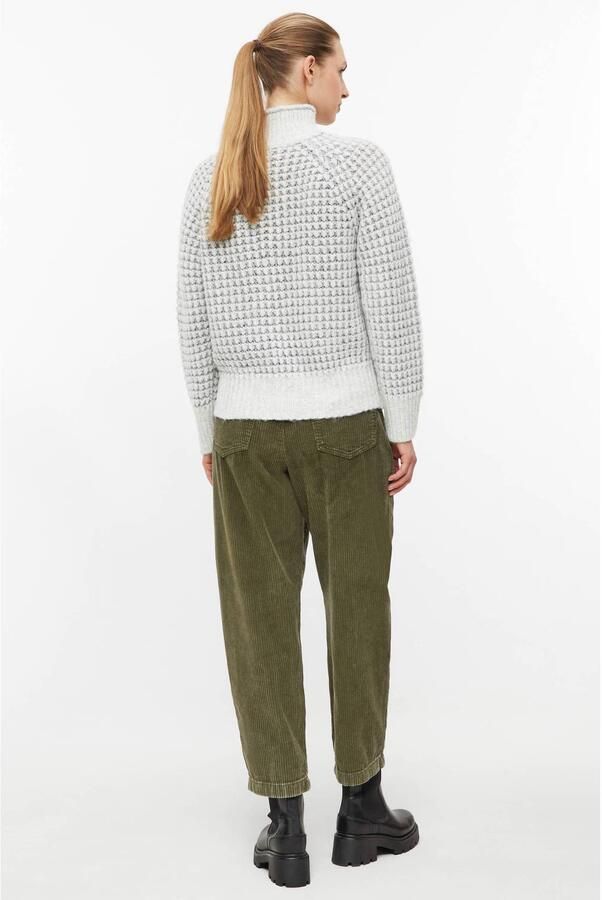S.Oliver corduroy cropped barrel broek donkergroen - Foto 2
