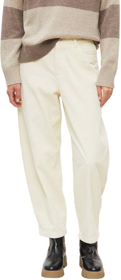 S.Oliver corduroy high barrel broek ecru