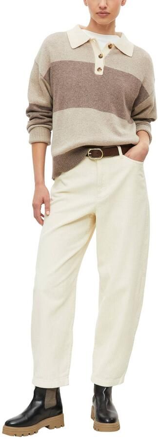 S.Oliver corduroy high barrel broek ecru - Foto 2