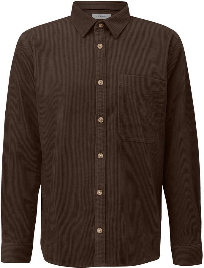 S.Oliver RED LABEL comfort fit overhemdjack van katoenmix