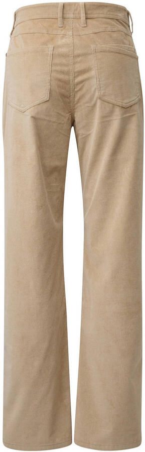 S.Oliver corduroy straight regular waist casual broek beige