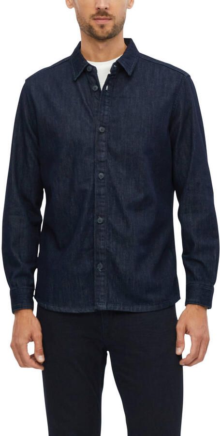 S.Oliver denim regular fit casual overhemd marine - Foto 3