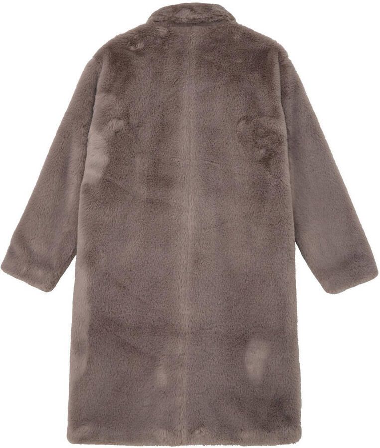 S.Oliver RED LABEL Regular fit lange jas van imitatiebont met platte kraag