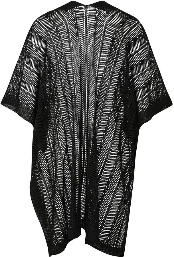 S.Oliver fijn gebreid kimono vest zwart - Foto 2