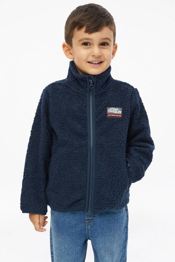 S.Oliver fleecevest donkerblauw