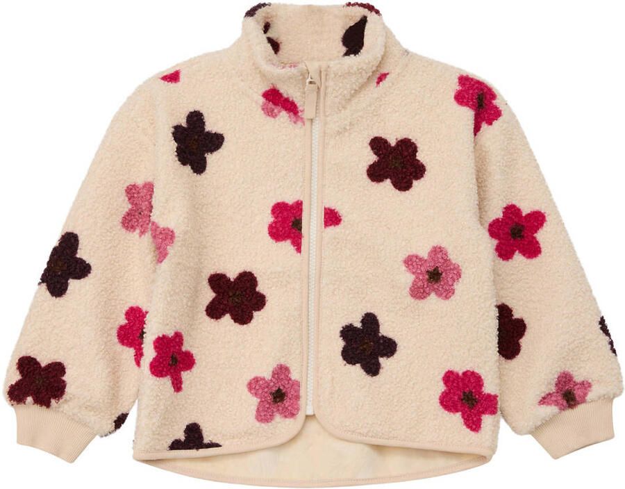 S.Oliver gebloemd fleecevest beige