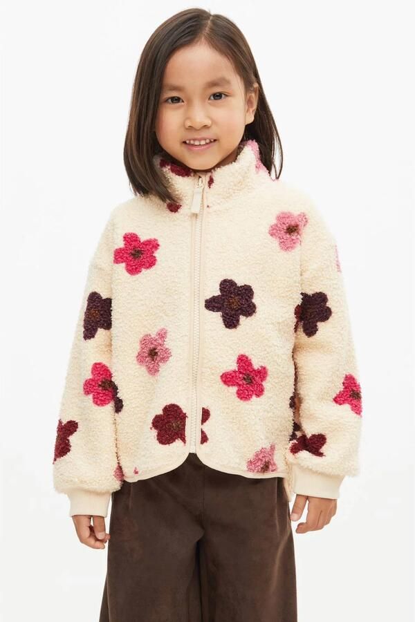 S.Oliver gebloemd fleecevest beige