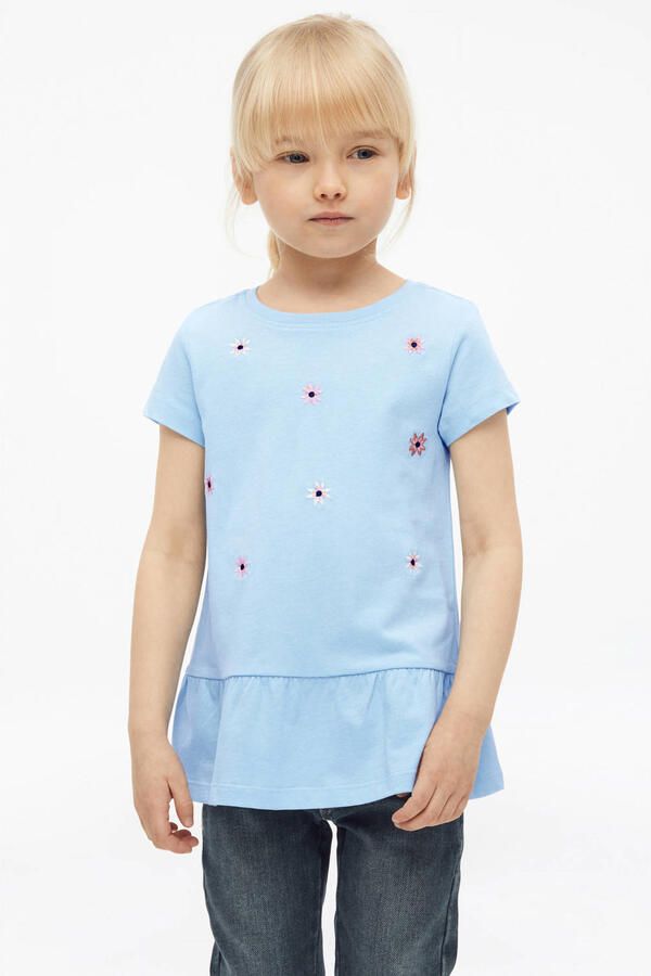 S.Oliver gebloemd T-shirt lichtblauw