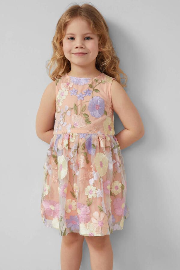 S.Oliver RED LABEL Getailleerde chiffon jurk met borduursels