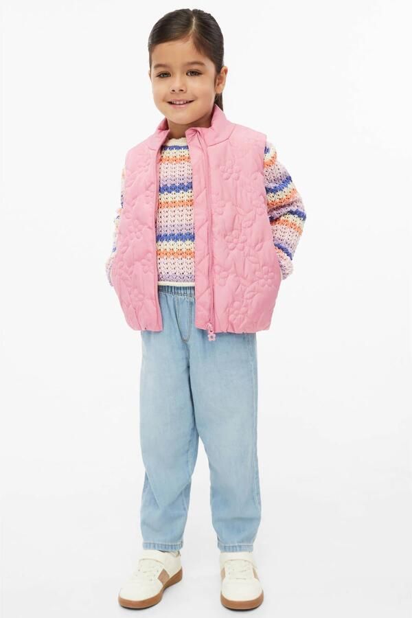 S.Oliver gebloemde bodywarmer quilted roze - Foto 3