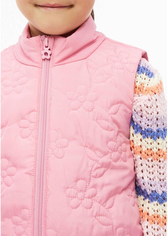 S.Oliver gebloemde bodywarmer quilted roze - Foto 2