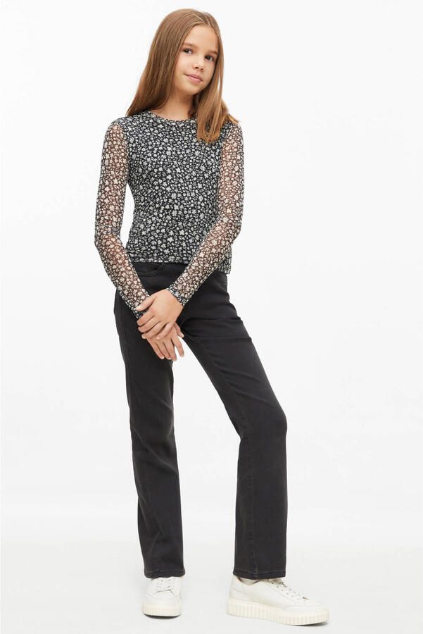 S.Oliver gebloemde longsleeve zwart - Foto 2