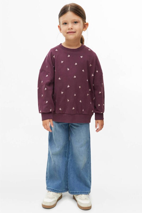 S.Oliver gebloemde sweater donkerrood Trui Bloemen - Foto 3
