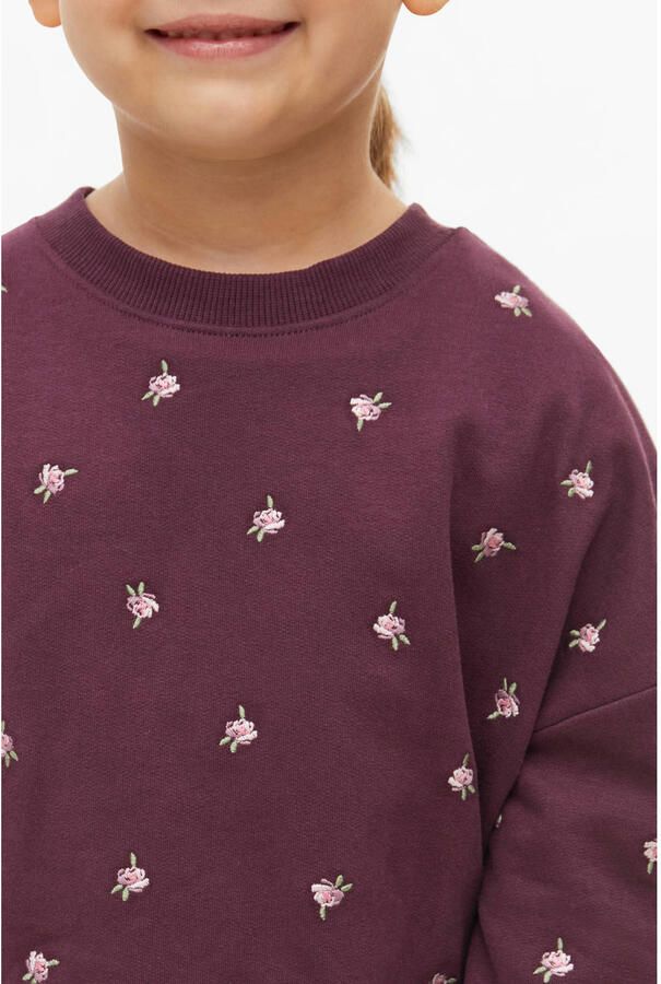 S.Oliver gebloemde sweater donkerrood Trui Bloemen - Foto 2