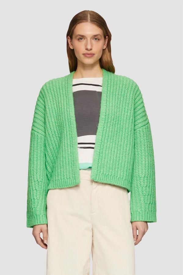 S.Oliver Zachte Gebreide Vest in Polylana Green Dames