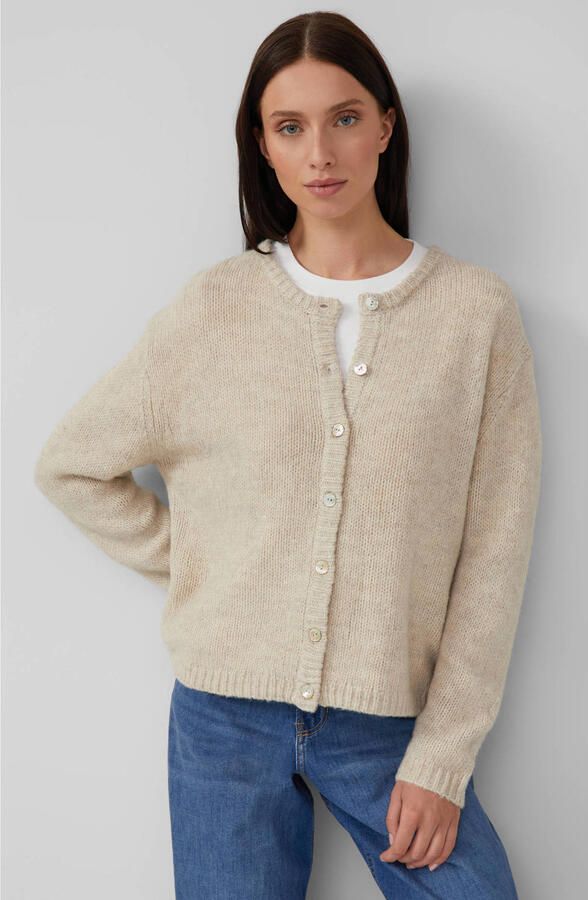 S.Oliver RED LABEL Regular fit gebreid jack van alpaca - Foto 2