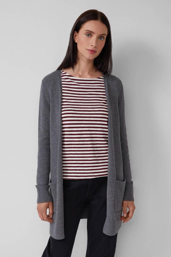 S.Oliver gebreid vest met wol grijs - Foto 2