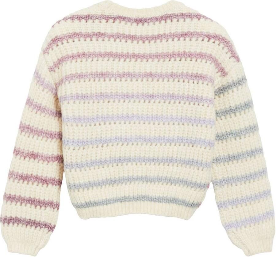 S.Oliver gebreide gestreepte trui beige paars blauw - Foto 2