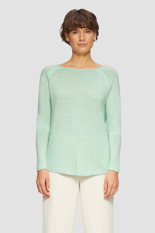 S.Oliver Shirt met lange mouwen met flammégaren-structuur